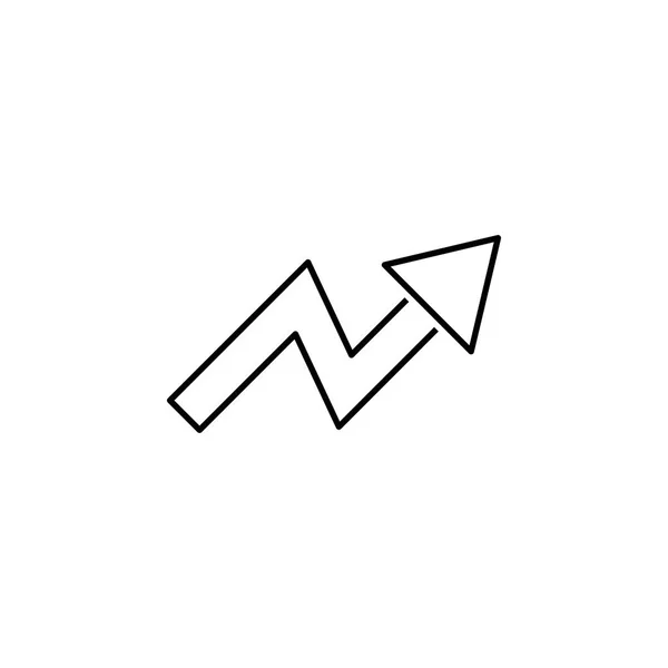Zick Zack Pfeil Symbol Thin Line Icon Für Website Design — Stockvektor