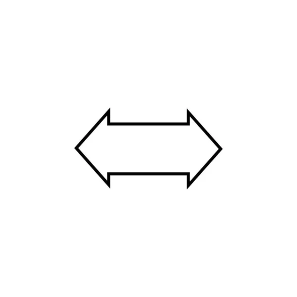 Dubbelzijdige Pijlpictogram Dunne Lijn Pictogram Voor Websiteontwerp Ontwikkeling Ontwikkeling Van — Stockvector