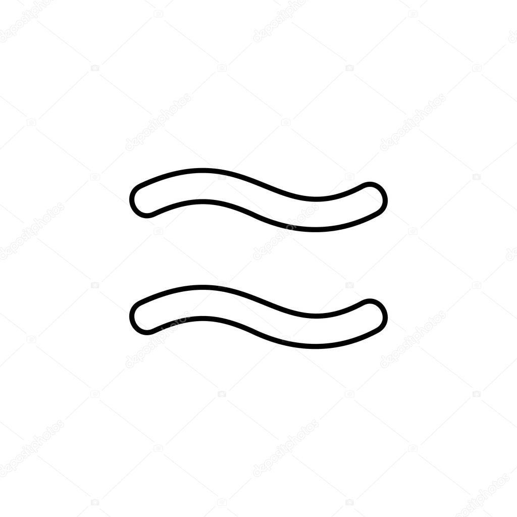The approximate sign is icon. Thin line  icon for website design and development, app development. Premium icon on white background