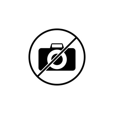 fotoğraf yasağı simgesi. Web simgeler unsuru. Premium kalite grafik tasarım simgesi. Web siteleri, web tasarım, beyaz arka plan üzerinde hareket eden app için işaret ve sembolleri toplama simgesi