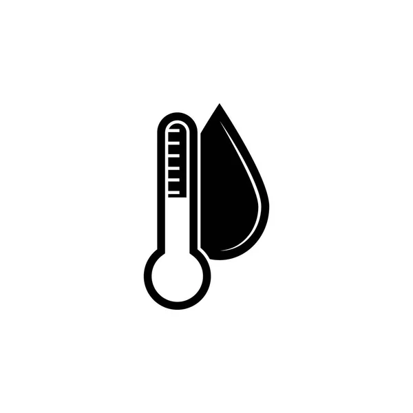 Εικονίδιο Θερμόμετρο Και Υγρασία Στοιχείο Του Καιρικού Εικονιδίου Πριμοδότηση Ποιότητας — Διανυσματικό Αρχείο