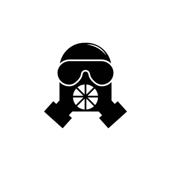 Waffe Gasmaske Element Militärischer Illustration Zeichen Und Symbole Für Webseiten — Stockvektor