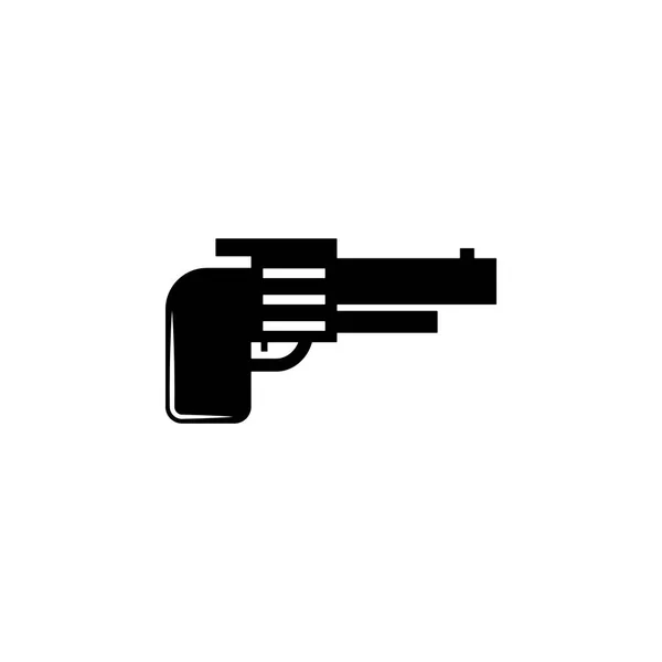 Arma Icono Del Revólver Elemento Ilustración Militar Signos Símbolos Icono — Vector de stock