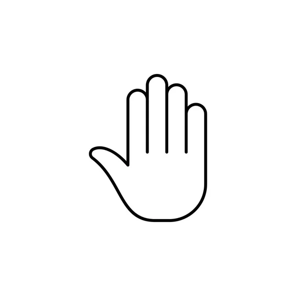 Fünf Geste Hand Hohe Umrisse Element Des Einfachen Symbols Für — Stockvektor