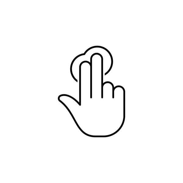 Жест Рука Большой Палец Иконка Вверх Контуру Элемент Простой Иконки — стоковый вектор