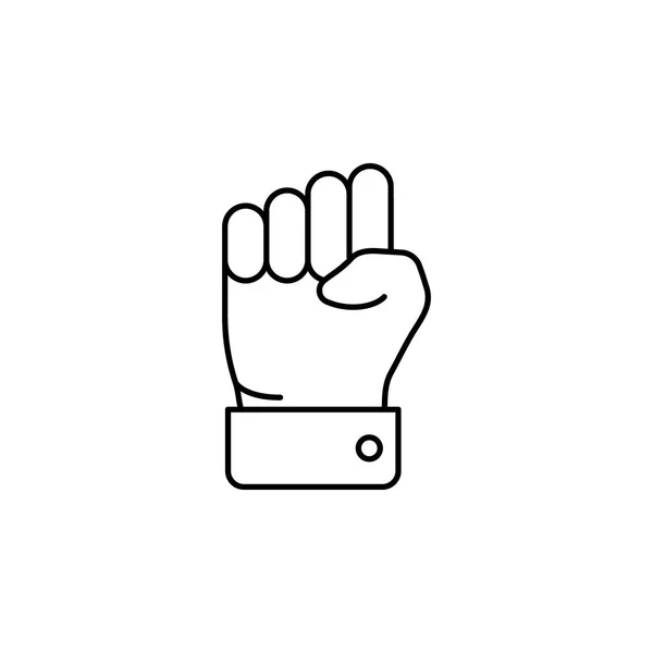 Руки Вітання Тремтіння Пальці Контур Значок Елемент Простої Піктограми Веб — стоковий вектор