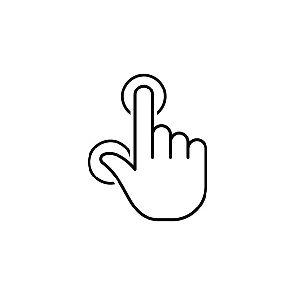 Klick Finger Geste Ein Umrisssymbol Element Des Einfachen Symbols Für — Stockvektor