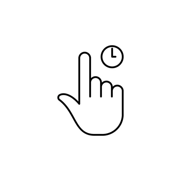 Χειρονομία Χέρι Δάκτυλο Ένα Σαρώστε Επάνω Περίγραμμα Εικονίδιο Στοιχείο Του — Διανυσματικό Αρχείο