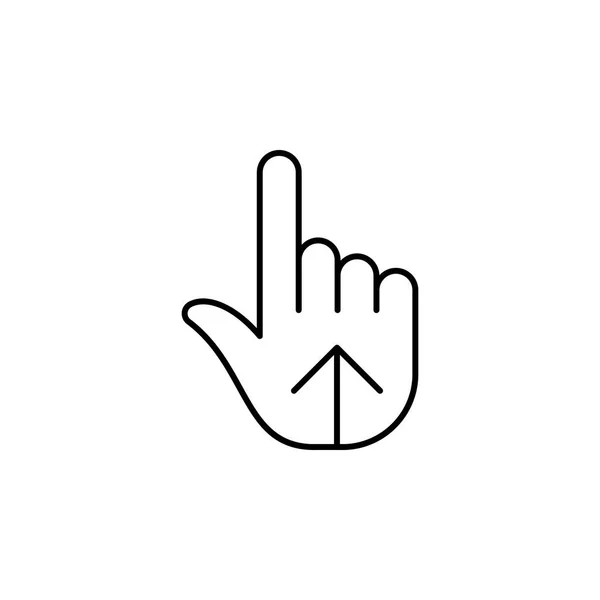 Fingers Hand Three Outline Icon Element Simple Icon Websites Web — Stock Vector
