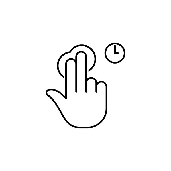Δάχτυλα Χειρονομία Χέρι Βρύση Δύο Διάρθρωσης Εικονίδιο Στοιχείο Του Απλού — Διανυσματικό Αρχείο