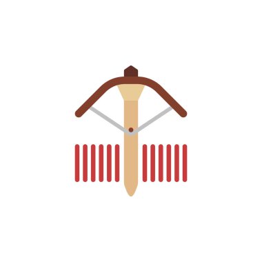 Tatar yayı renkli simge. Savaş unsuru renkli, illüstrasyon zırh. Premium kalite grafik tasarım simgesi. Web siteleri, web tasarım, beyaz arka plan üzerinde hareket eden app için işaret ve sembolleri simgesi