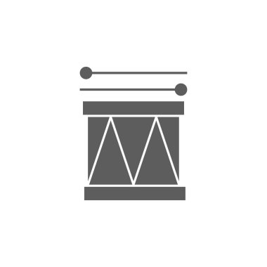 davul simgesi. Mobil kavramı ve web uygulamaları için oyuncaklar unsuru. Web sitesi tasarımı ve geliştirme, uygulama geliştirme için simge. Beyaz arka plan üzerinde sigorta primi simgesi