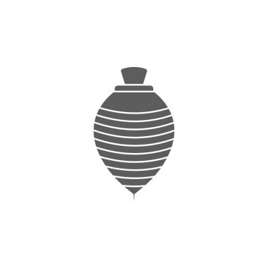 Yule simgesi. Mobil kavramı ve web uygulamaları için oyuncaklar unsuru. Web sitesi tasarımı ve geliştirme, uygulama geliştirme için simge. Beyaz arka plan üzerinde sigorta primi simgesi