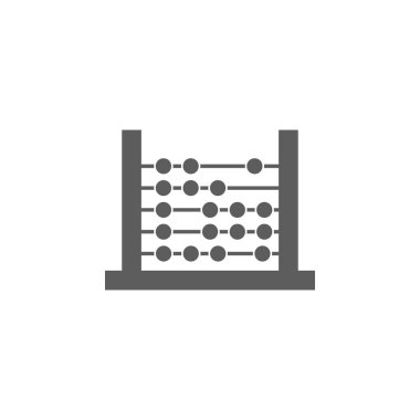 Abaküs simgesi. Mobil kavramı ve web uygulamaları için oyuncaklar unsuru. Web sitesi tasarımı ve geliştirme, uygulama geliştirme için simge. Beyaz arka plan üzerinde sigorta primi simgesi