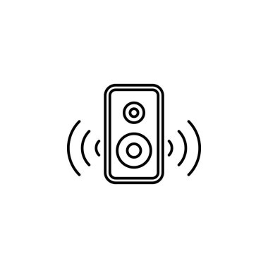 Hoparlör simgesi. Tiyatro illüstrasyon unsuru. Premium kalite grafik tasarım simgesi. Web siteleri, web tasarım, beyaz arka plan üzerinde hareket eden app için işaret ve sembolleri simgesi