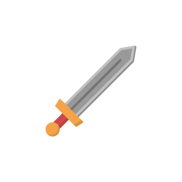 Icône Couleur Épée Élément Coloré Guerre Illustration Armure Icône Design — Image vectorielle