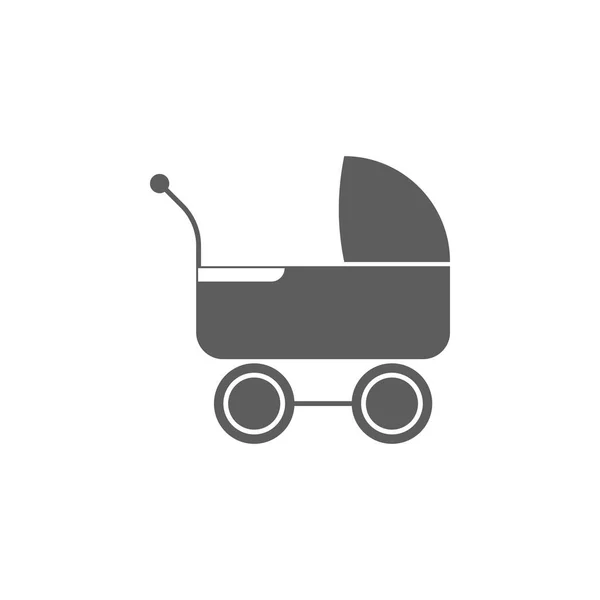 婴儿车图标 用于移动概念和网络应用程序的玩具元素 网站设计和开发 应用程序开发的图标 白色背景上的高级图标 — 图库矢量图片