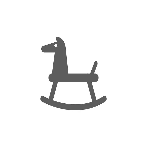 Schommel Paard Pictogram Element Van Speelgoed Voor Mobiele Concept Web — Stockvector