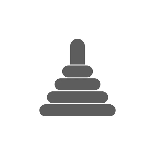 Zabawka Piramidy Ikona Element Zabawki Dla Mobilnych Aplikacji Sieci Web — Wektor stockowy