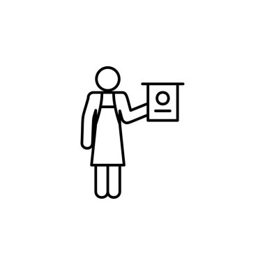 emek simgesi öğretmeni. Eğitim sembolü işareti sembol beyaz arka plan üzerinde