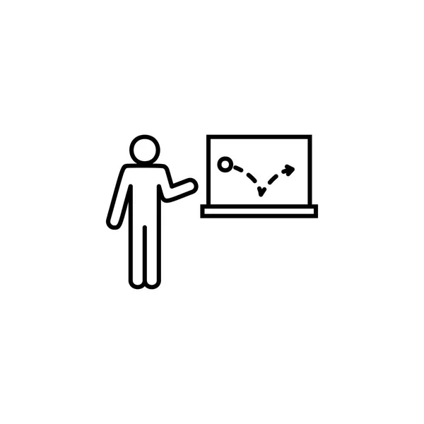 Φυσική Δάσκαλος Εικονίδιο Εκπαίδευση Εικονόγραμμα Ένδειξη Σύμβολο Άσπρο Φόντο — Διανυσματικό Αρχείο
