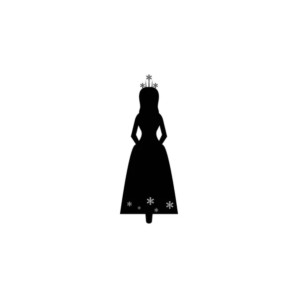 Une Silhouette Princesse Élément Illustration Héros Conte Fées Icône Design — Image vectorielle