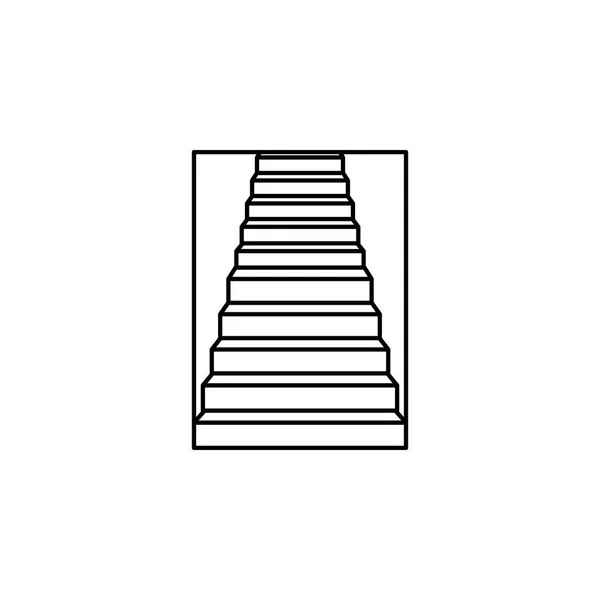 楼梯向上图标 我们生活中的楼梯图标 优质的平面设计 符号收集 简单的图标为网站 网页设计 移动应用程序在白色背景 — 图库矢量图片