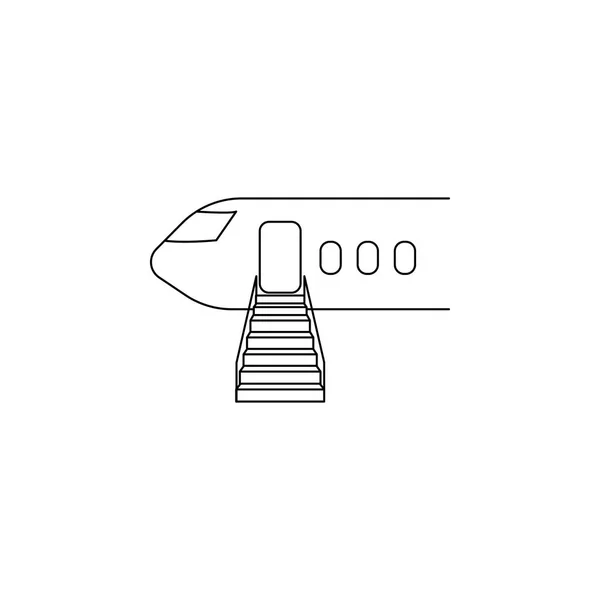 Repülőgép Létra Ikonra Lépcsőn Életünkben Ikonra Prémium Minőségű Grafikai Tervezés — Stock Vector