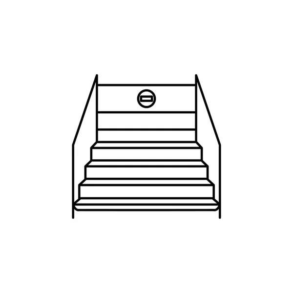 梯子在体育场图标 我们生活中的楼梯图标 优质的平面设计 符号收集 简单的图标为网站 网页设计 移动应用程序在白色背景 — 图库矢量图片