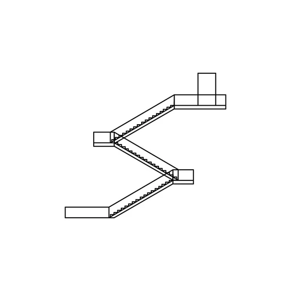 ファイア エスケープのアイコン 私たちの生活のアイコンの階段 プレミアム品質のグラフィック デザイン サイン シンボル コレクション Web サイト — ストックベクタ