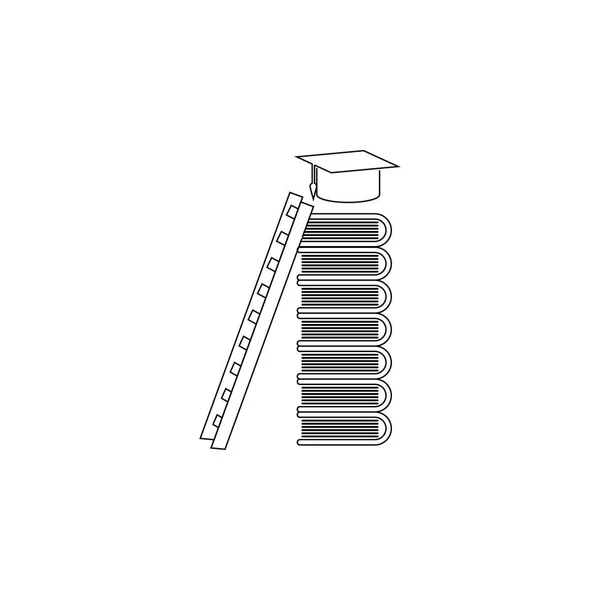 Escada Para Ícone Conhecimento Escadas Nossa Vida Ícone Design Gráfico — Vetor de Stock