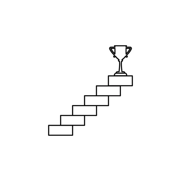 Ladder Cup Icon Stairs Our Life Icon Premium Quality Graphic — Stock Vector