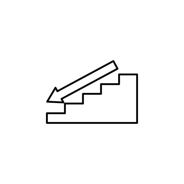 下向きの矢印アイコンをはしご 私たちの生活のアイコンの階段 プレミアム品質のグラフィック デザイン サイン シンボル コレクション Web サイト Web — ストックベクタ
