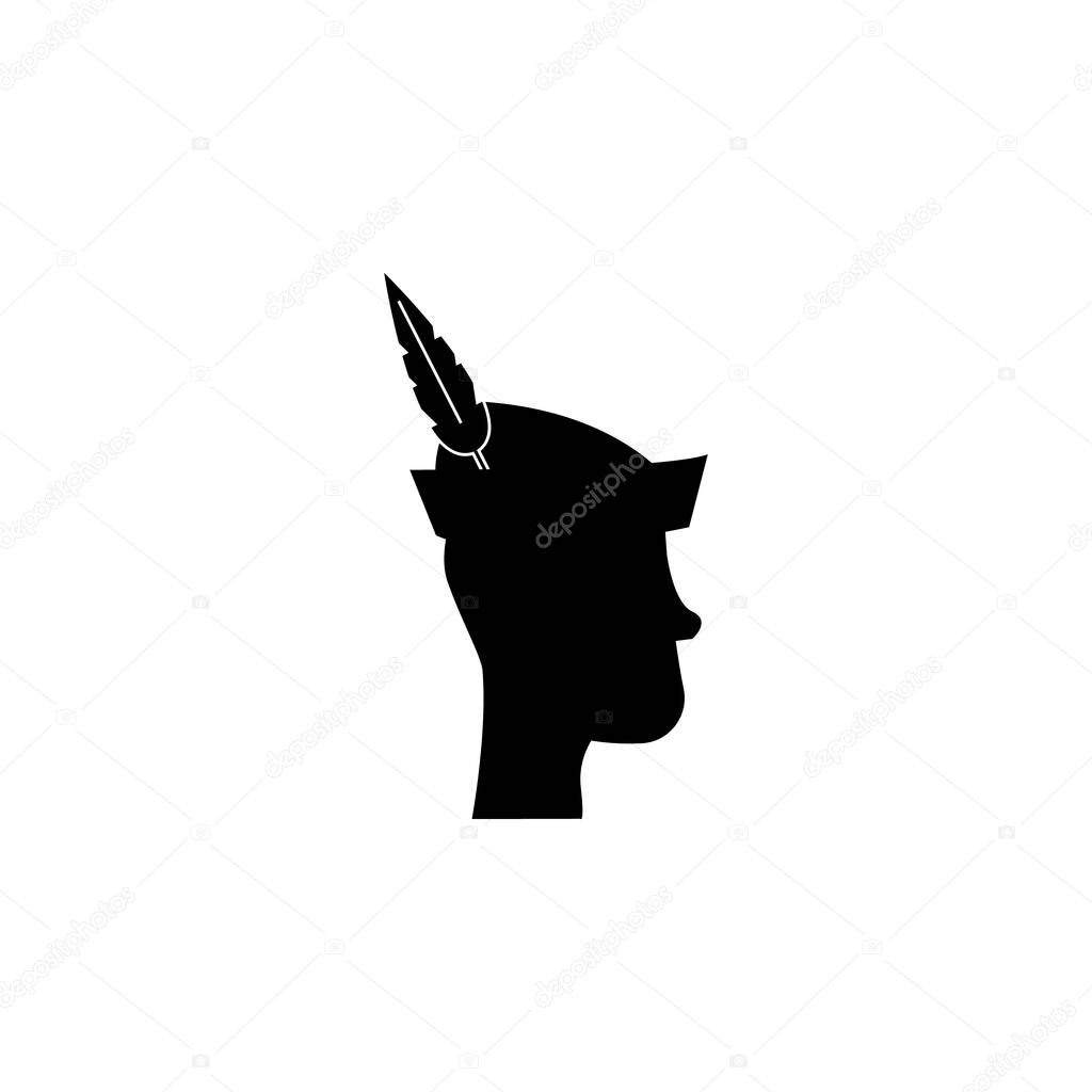 Peter Pan silhouette. Element of fairy-tale heroes illustration. Premium quality graphic design icon. Signs and symbols collection icon for websites, web design, mobile app on white background