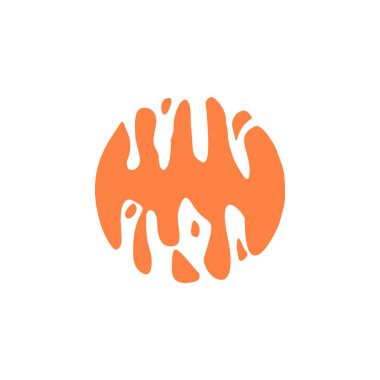 Sıçrama, mango çok renkli simge beyaz arka plan