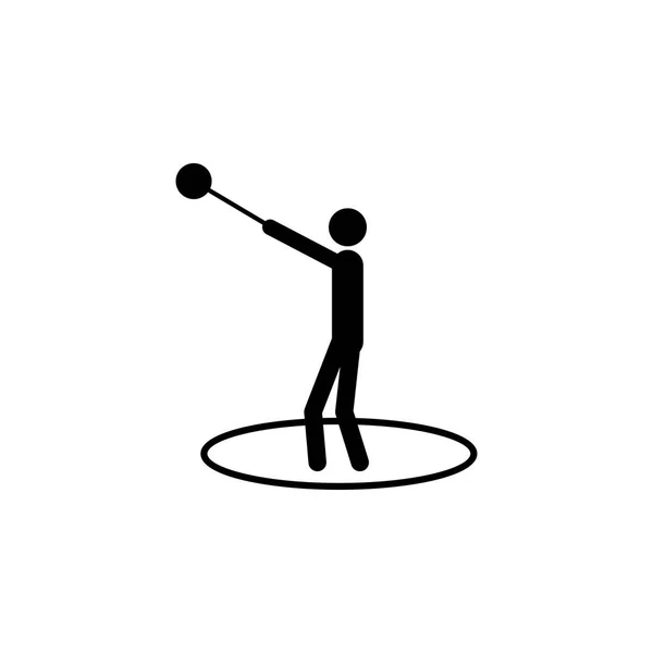 Lancer Balle Icône Sport Élément Icône Sport Icône Design Graphique — Image vectorielle