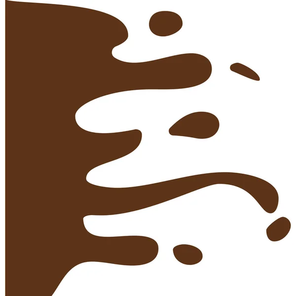 Splash Chocolate Multicolor Icono Fondo Blanco — Vector de stock