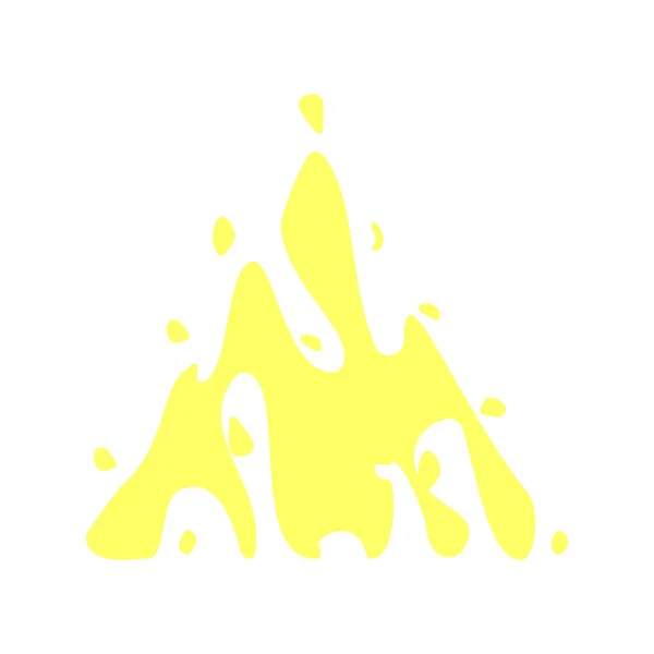 Splash Icona Multicolore Ananas Sfondo Bianco — Vettoriale Stock