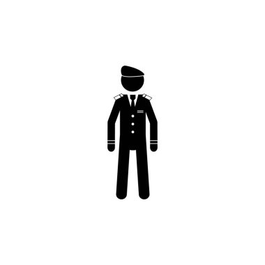 siluet askeri bere simgesi. Özel hizmetler öğesi simgesi. Premium kalite grafik tasarım simgesi. Meslekler işaretleri, Web siteleri, web tasarım beyaz arka plan üzerinde izole semboller koleksiyonu simgesi