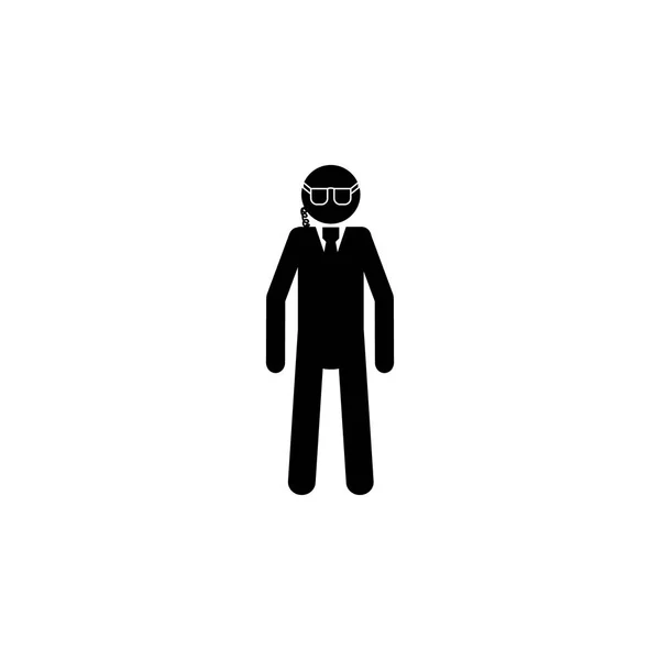 Bodyguard Silhouet Pictogram Het Pictogram Van Het Element Van Speciale — Stockvector