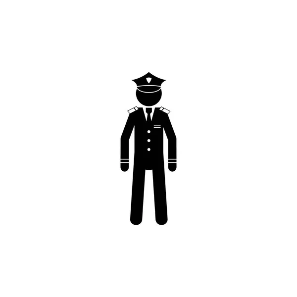 Silhouet Militaire Het Pictogram Formulier Het Pictogram Van Het Element — Stockvector