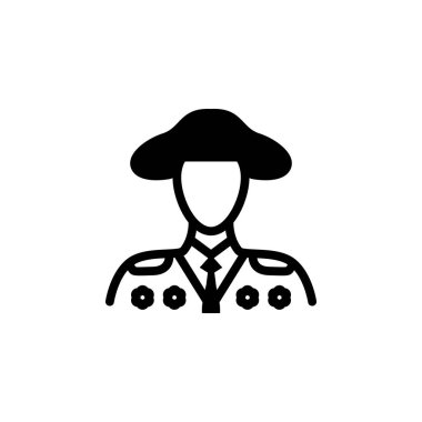 Banderillero simgesi. İspanya simgesinin kültür unsuru. Premium kalite grafik tasarım simgesi. Web siteleri, web tasarım, beyaz arka plan üzerinde hareket eden app için işaret ve sembolleri toplama simgesi