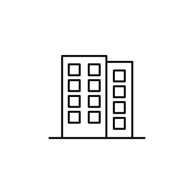 Bina anahat simgesi. Mimari çizimde unsuru. Premium Kalite grafik tasarım anahat simgesi. Web siteleri, web tasarım, beyaz arka plan üzerinde hareket eden app için işaret ve sembolleri anahat simgesini