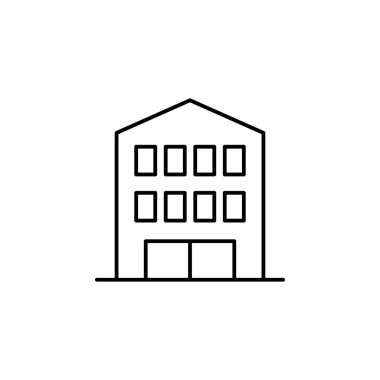 Bina anahat simgesi. Mimari çizimde unsuru. Premium Kalite grafik tasarım anahat simgesi. Web siteleri, web tasarım, beyaz arka plan üzerinde hareket eden app için işaret ve sembolleri anahat simgesini