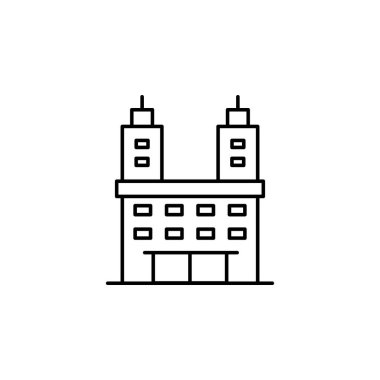 Bina anahat simgesi. Mimari çizimde unsuru. Premium Kalite grafik tasarım anahat simgesi. Web siteleri, web tasarım, beyaz arka plan üzerinde hareket eden app için işaret ve sembolleri anahat simgesini