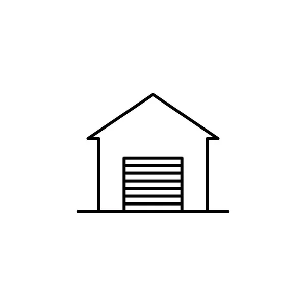 Building Garage Outline Icon Element Architecture Illustration Premium Quality Graphic — Stock Vector