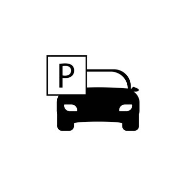 Araba park simgesine uyumak arka plan