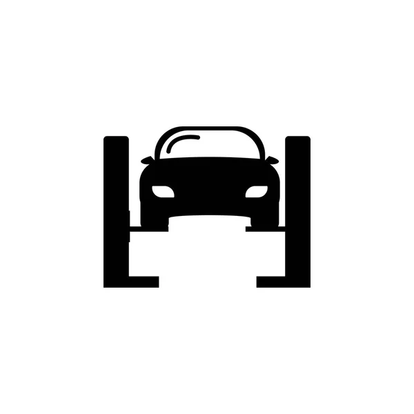 Car Lifted Icon White Background — Stock Vector