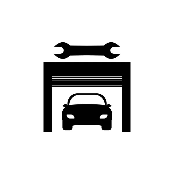 Icono Servicio Coche Sobre Fondo Blanco — Vector de stock