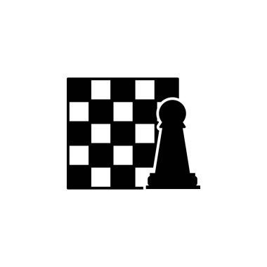 satranç tahtası ve şekil kutsal kişilerin resmi. Telefon genel kavram ve web apps illüstrasyon için satranç unsuru. Web sitesi tasarımı ve geliştirme, uygulama geliştirme için ince çizgi simgesi. Beyaz arka plan üzerinde sigorta primi simgesi